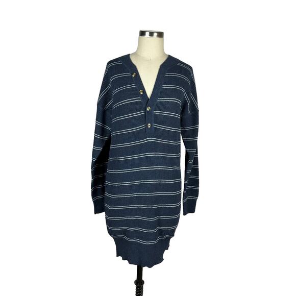 PRANA Dress Milani Henley Midi Tunic Dress Size XS NWT Button Front V-Neck - Picture 1 of 7